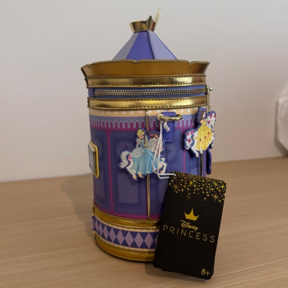 Loungefly Exclusive Disney Princess Carousel Figural Crossbody Bag